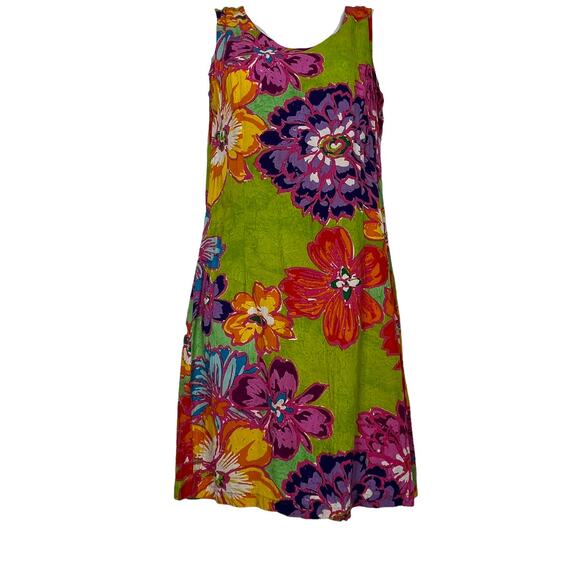 Jams World Vintage Y2k Tropical sleeveless tank dress Vintage size 9 = Size 6 - Picture 1 of 6